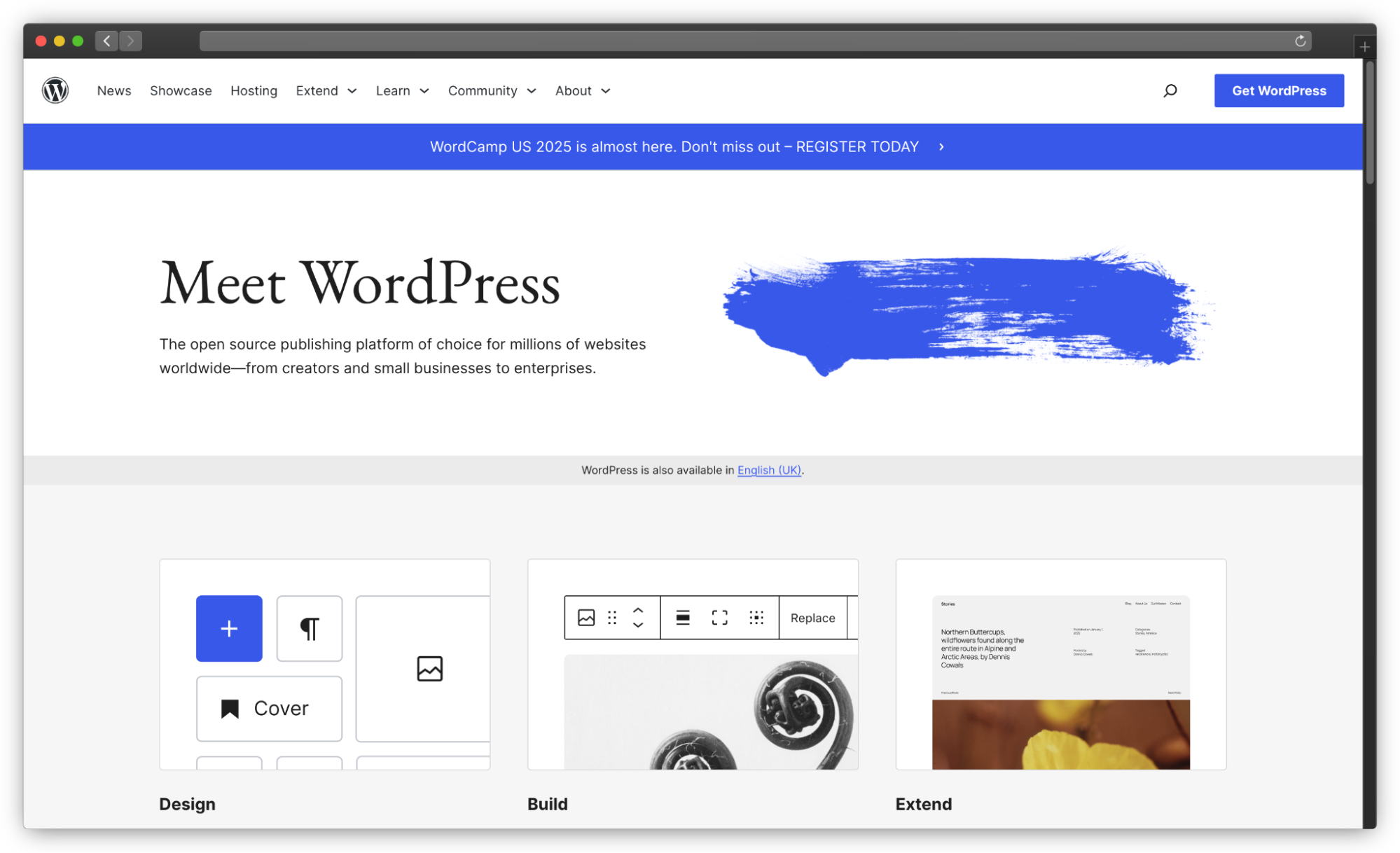 WordPress.org Website Screenshot