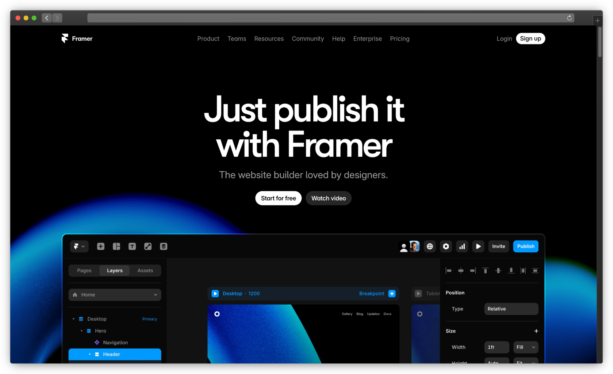 Framer Website Screenshot