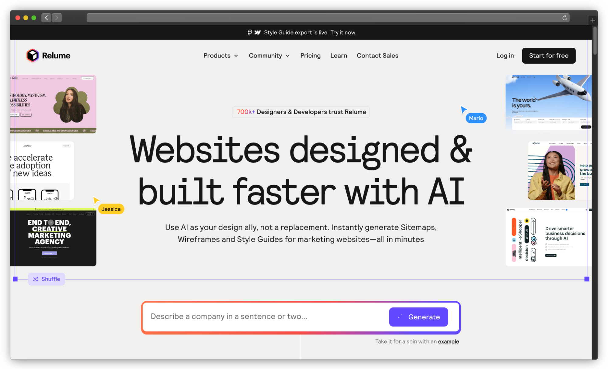 Relume Website Screenshot