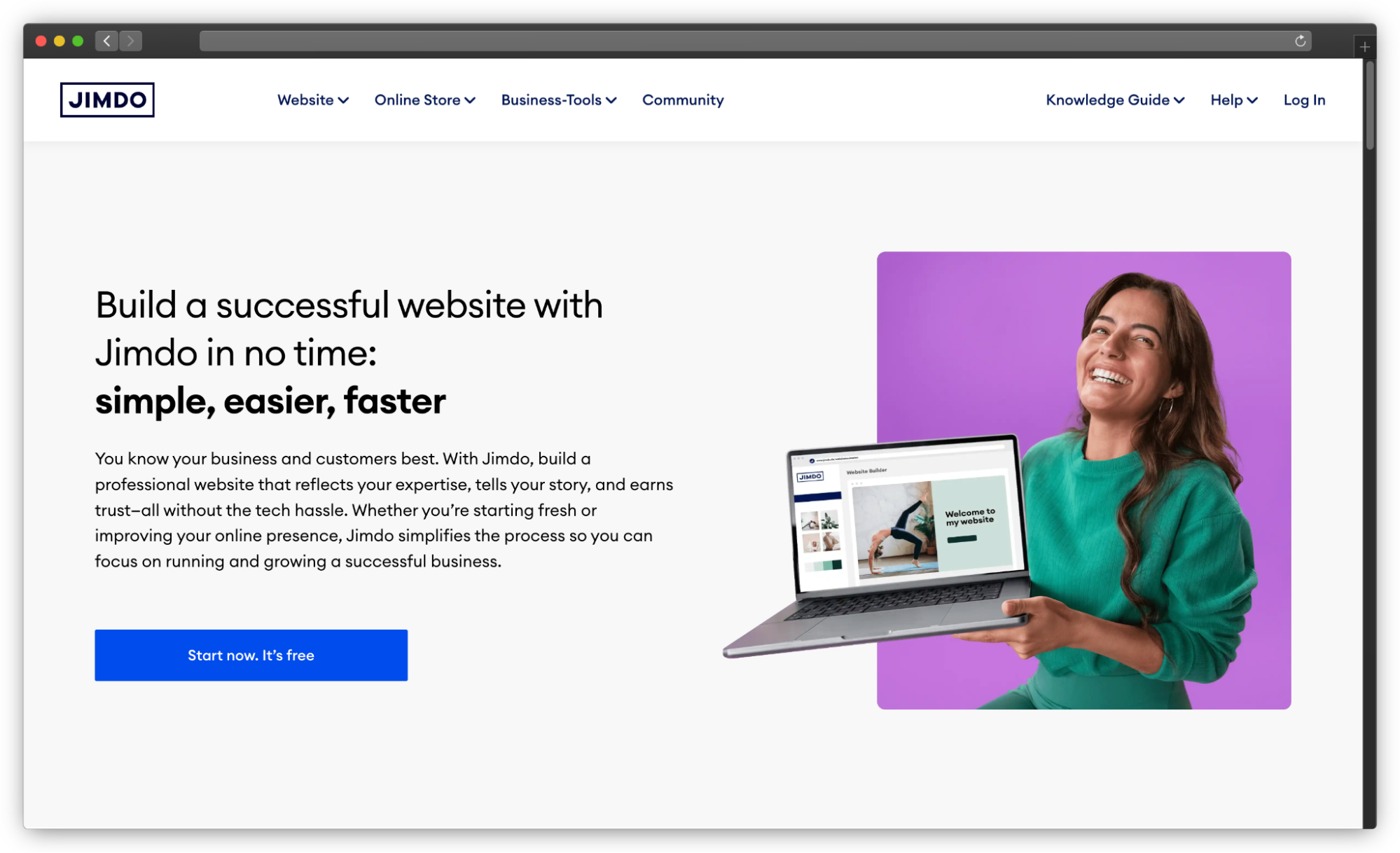 Jimdo Website Screenshot