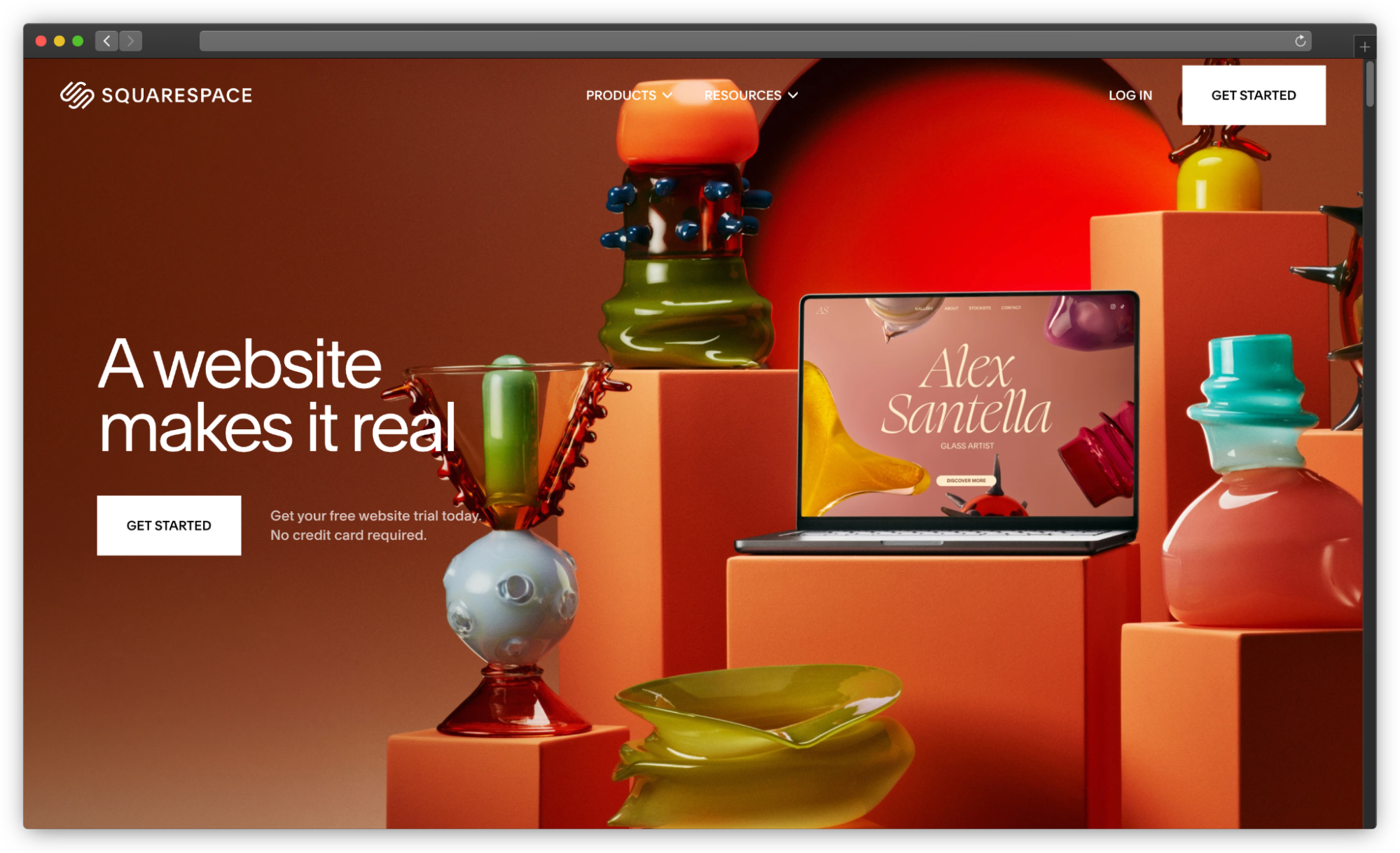 Squarespace Website Screenshot