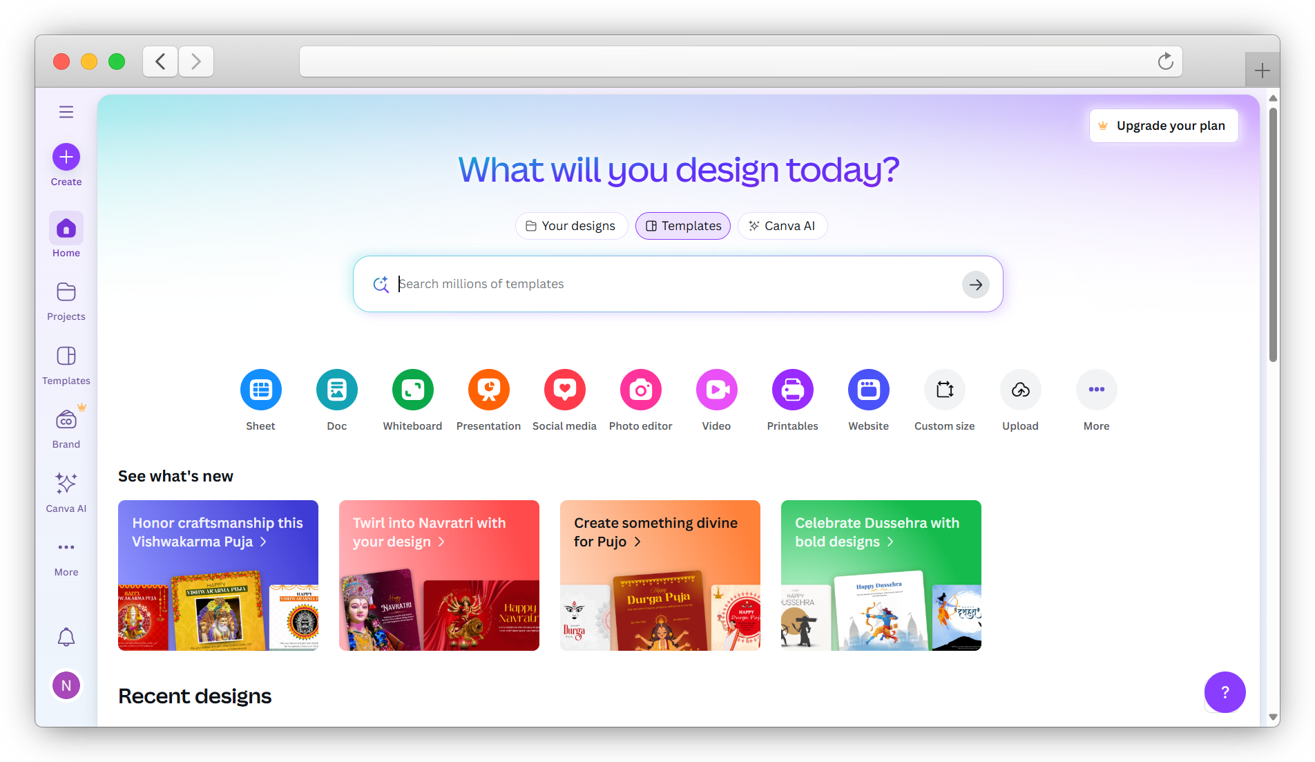 Canva Website Screenshot