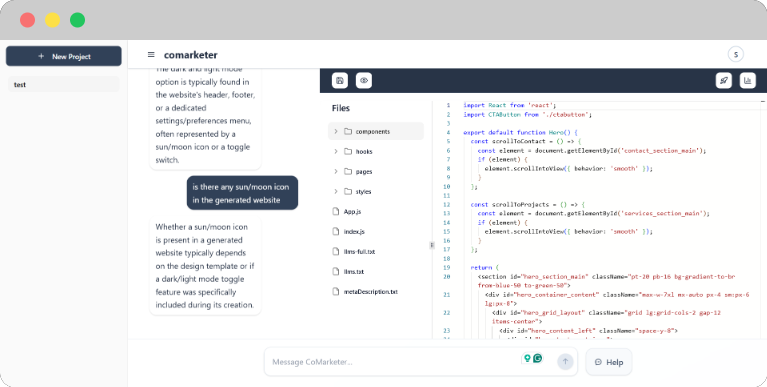Code Editor screenshot