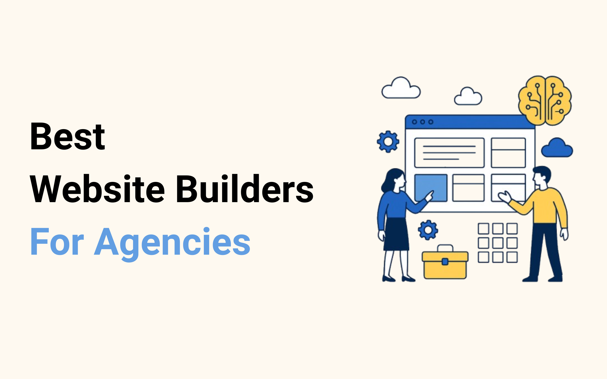 Hero image featuring a large screen with creative agency team members collaborating around it, with the blog title displayed prominently